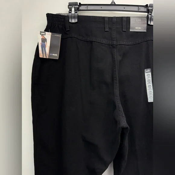 Vintage Lee Size 26W Women’s Black Denim High Rise Side Elastic Jeans NWT - Picture 5 of 9